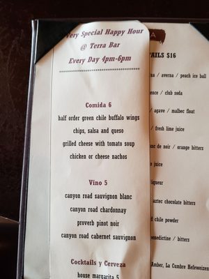 Menu photo 5 Terra Santa Fe, NM