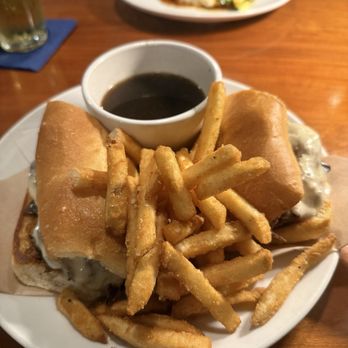 Southwood Kitchen - Waygu Beef French dip with fries and Au jus - Seafood Near Me - Daphne, Alabama Southwood Kitchen - Waygu Beef French dip with fries and Au jus - Seafood Near Me - Daphne, Alabama