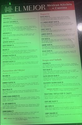 Menu photo 4 El Mejor Mexican Kitchen + Cantina McKinney, TX