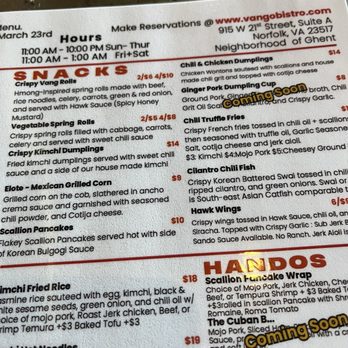Vang Go Bistro - Comfort Food Near Me - Norfolk, Virginia