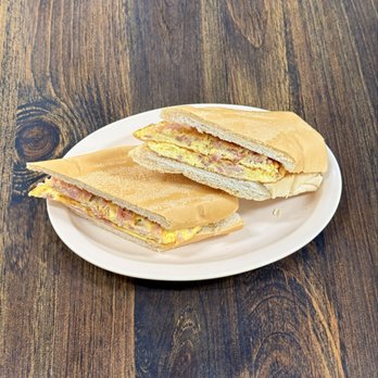 Hialeah Latin American - Egg and ham breakfast sandwich. - Cuban Near Me - Hialeah, Florida Hialeah Latin American - Egg and ham breakfast sandwich. - Cuban Near Me - Hialeah, Florida