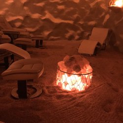 A Salt Escape - View in Salt Cave. Actual salt clinging to the walls