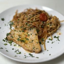 The Etna Rosso - Swordfish Puttanesca