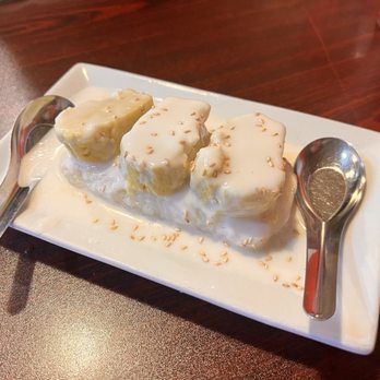 Thai Kitchen - Sungkaya with Sweet Sticky Rice. Please get this dish, you will thank me. - Thai Near Me - Lakewood, Ohio Thai Kitchen - Sungkaya with Sweet Sticky Rice. Please get this dish, you will thank me. - Thai Near Me - Lakewood, Ohio