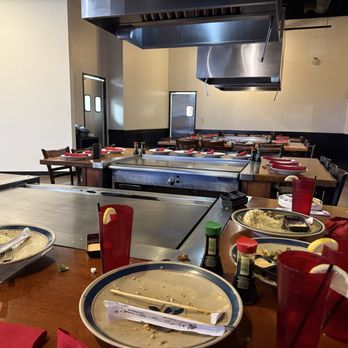 Ah-So Sushi & Steak - Teppanyaki tables and some unfinished food - Japanese Near Me - Phoenix, Arizona Ah-So Sushi & Steak - Teppanyaki tables and some unfinished food - Japanese Near Me - Phoenix, Arizona