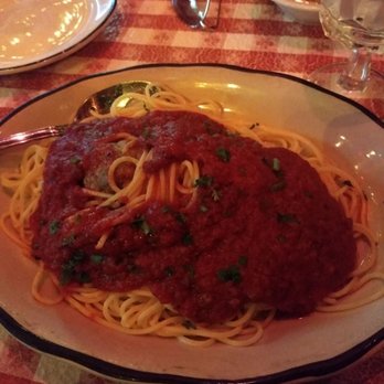 Miceli's Italian Restaurant - Spaghetti with meat sauce and a meatball! - Italian Near Me - Los Angeles, California Miceli's Italian Restaurant - Spaghetti with meat sauce and a meatball! - Italian Near Me - Los Angeles, California
