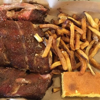 Mission BBQ - 5 bone baby backs with fries. Definitely over cooked. - Barbeque Near Me - Gurnee, Illinois Mission BBQ - 5 bone baby backs with fries. Definitely over cooked. - Barbeque Near Me - Gurnee, Illinois