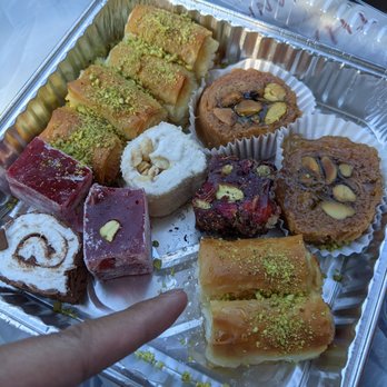 Alhamdani Sweets and Dessert - I don't know which sweets these are, but I love them. - Bakeries Near Me - Spring Valley, California Alhamdani Sweets and Dessert - I don't know which sweets these are, but I love them. - Bakeries Near Me - Spring Valley, California
