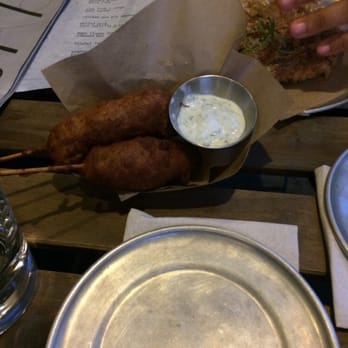 ABV - Falafel lamb dogs for $8 - Cocktail Bars Near Me - San Francisco, California