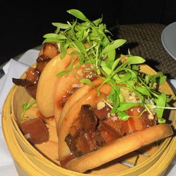 Bistro Napa - Korean BBQ Pork Belly Bao Buns - 3 in an order - New American Near Me - Reno, Nevada Bistro Napa - Korean BBQ Pork Belly Bao Buns - 3 in an order - New American Near Me - Reno, Nevada