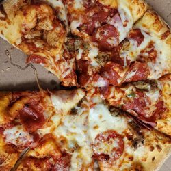 Domino's Pizza - Horribly made dominoes pizza