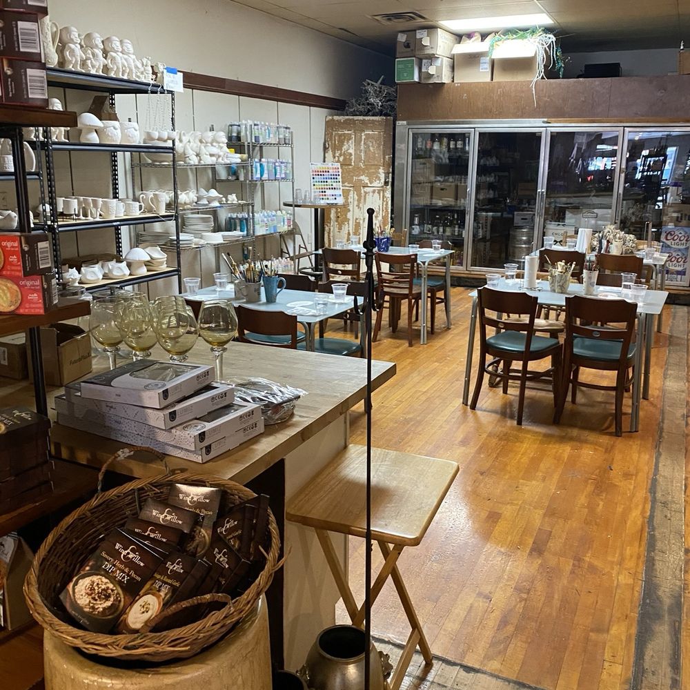 Paint your own pottery area in the back Paint your own pottery area in the back