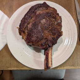 Cowboy cut prime ribeye, absolutely perfect steak. Cowboy cut prime ribeye, absolutely perfect steak.