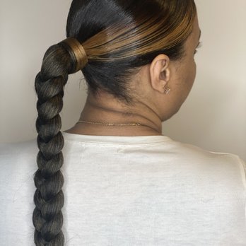 Silkpress Express - Braided ponytail - Hair Salons Near Me - Cutler Bay, Florida Silkpress Express - Braided ponytail - Hair Salons Near Me - Cutler Bay, Florida