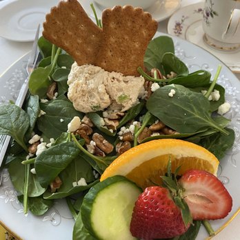 Ashes' Boutique and Tea Garden - Salad with Chicken Salad - Tea Rooms Near Me - Jacksonville Beach, Florida Ashes' Boutique and Tea Garden - Salad with Chicken Salad - Tea Rooms Near Me - Jacksonville Beach, Florida