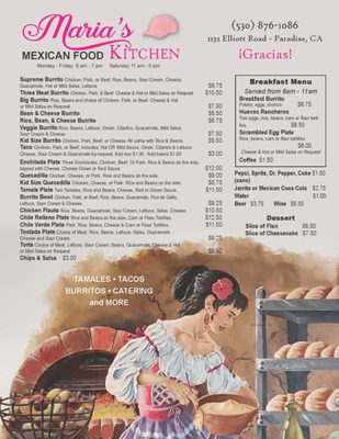 Menu photo 1 Maria's Kitchen Paradise, CA