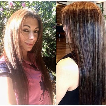 MKP Salon - Subtle reverse ombre w/ highlights to blend my grays. 1st transitional phase from a level 2 to eventually get to a rooty platinum/silver. - Hair Salons Near Me - Fairfax, Virginia