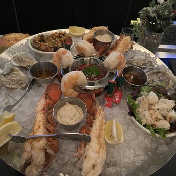 Morton's The Steakhouse - Wowsa what a seafood tower! Yum - Steakhouses Near Me - Hackensack, New Jersey