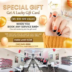 Bonny Nails - GET A LUCKY GIFT CARD - UP TO $15 VALUE