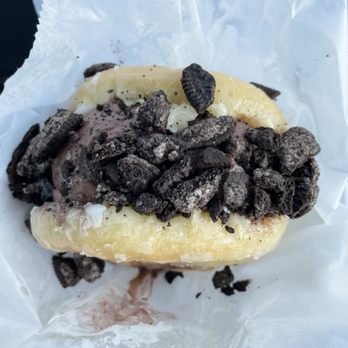 TeeJay's Sweet Tooth - Doughnut sandwich with chocolate ice cream and Oreo topping - Desserts Near Me - Indianapolis, Indiana TeeJay's Sweet Tooth - Doughnut sandwich with chocolate ice cream and Oreo topping - Desserts Near Me - Indianapolis, Indiana