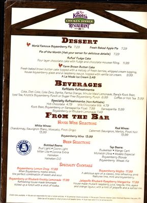 Menu photo 6 Mrs. Knott’s Chicken Dinner Restaurant Buena Park, CA Menu photo 6 Mrs. Knott’s Chicken Dinner Restaurant Buena Park, CA