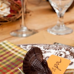 Delysia Chocolatier - Delysia Chocolatier's Turkey molded chocolates, available in white, milk, and dark chocolate (shown in dark chocolate)