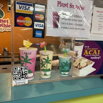 Planet Smoothie - Updated Cup Sizes - Juice Bars & Smoothies Near Me - Honolulu, Hawaii
