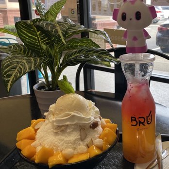 Bru Tea Cafe - Mango Coconut Bingsoo - Bubble Tea Near Me - Elk Grove, California Bru Tea Cafe - Mango Coconut Bingsoo - Bubble Tea Near Me - Elk Grove, California