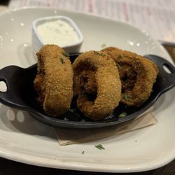 Jack Stack Barbecue - Lee's Summit - Fried Mushrooms with a mayo tater sauce.