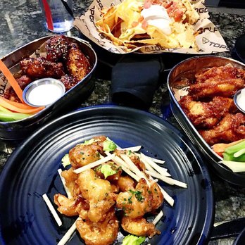 Topgolf - Nacho Stack, Mango Habenero Wings, Sweet Crispy Shrimp and Asian Sesame Wings. - Golf Near Me - Las Vegas, Nevada Topgolf - Nacho Stack, Mango Habenero Wings, Sweet Crispy Shrimp and Asian Sesame Wings. - Golf Near Me - Las Vegas, Nevada