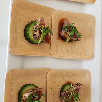 Host Pros - Tuna Tar Tar Croustade prepared by Michal Harris Cuisine, about to be served by Host Pros staff - Party & Event Planning Near Me - Los Angeles, California