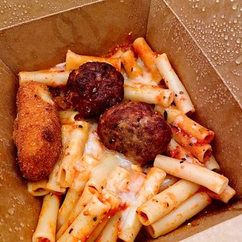 F & J Pine - Baked Ziti with Meatball - Italian Near Me - Bronx, New York F & J Pine - Baked Ziti with Meatball - Italian Near Me - Bronx, New York