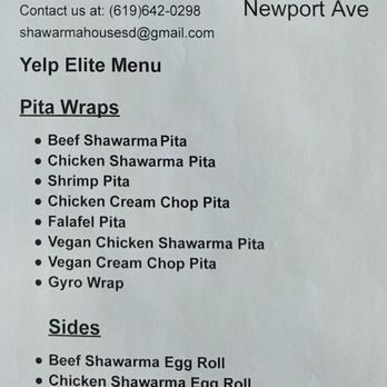 Elite Week: Shawarma House - Yelp Elite Menu - Yelp Events Near Me - San Diego, California Elite Week: Shawarma House - Yelp Elite Menu - Yelp Events Near Me - San Diego, California