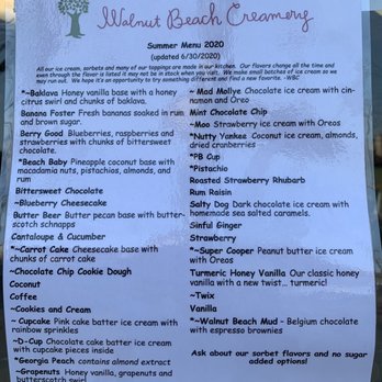 Walnut Beach Creamery - Menu - Ice Cream & Frozen Yogurt Near Me - Milford, Connecticut Walnut Beach Creamery - Menu - Ice Cream & Frozen Yogurt Near Me - Milford, Connecticut