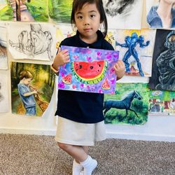 YM Art Center - Drawings by 6-year-old Beibei.
