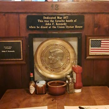 Union Oyster House - JFK booth - Seafood Near Me - Boston, Massachusetts Union Oyster House - JFK booth - Seafood Near Me - Boston, Massachusetts