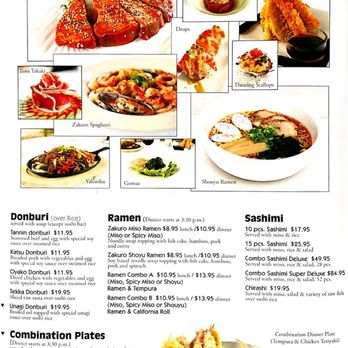 Zakuro - Menu - Sushi Bars Near Me - Lincoln, California