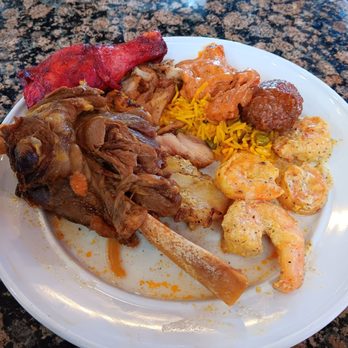 Chickpeas Mediterranean Cafe - 10/31/2024. Plate #1: get the lamb shank! The rice, fish, and chicken Sharma were the other standouts. Shrimp was fishy :( - Mediterranean Near Me - Las Vegas, Nevada Chickpeas Mediterranean Cafe - 10/31/2024. Plate #1: get the lamb shank! The rice, fish, and chicken Sharma were the other standouts. Shrimp was fishy :( - Mediterranean Near Me - Las Vegas, Nevada