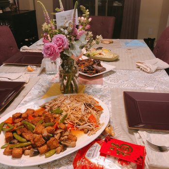 East Harbor - Tofu with Beans and Long Noodles. Plated to make look fancier for Lunar NY. - Dim Sum Near Me - Aloha, Oregon East Harbor - Tofu with Beans and Long Noodles. Plated to make look fancier for Lunar NY. - Dim Sum Near Me - Aloha, Oregon