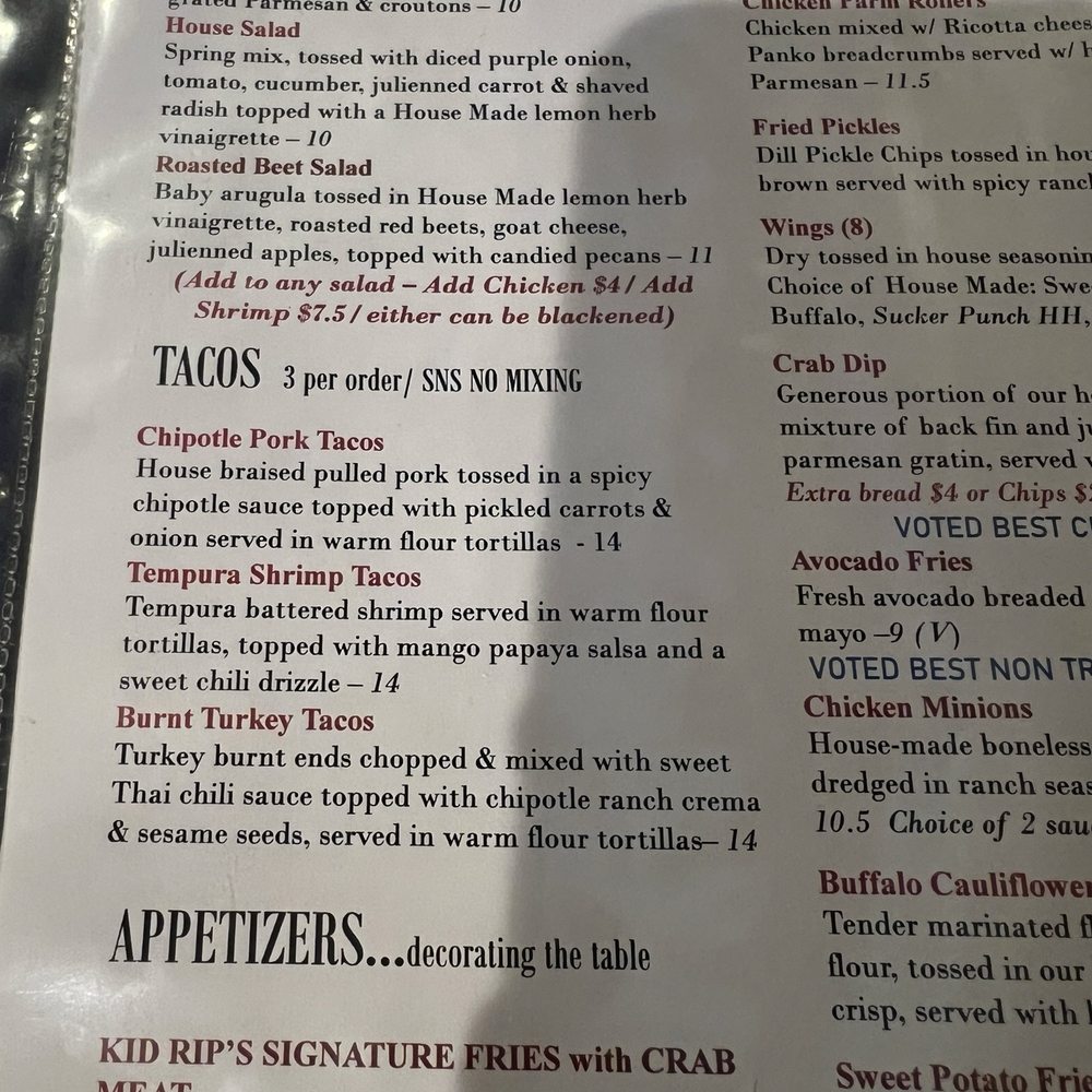 Even the menus they give you are different from each other Even the menus they give you are different from each other