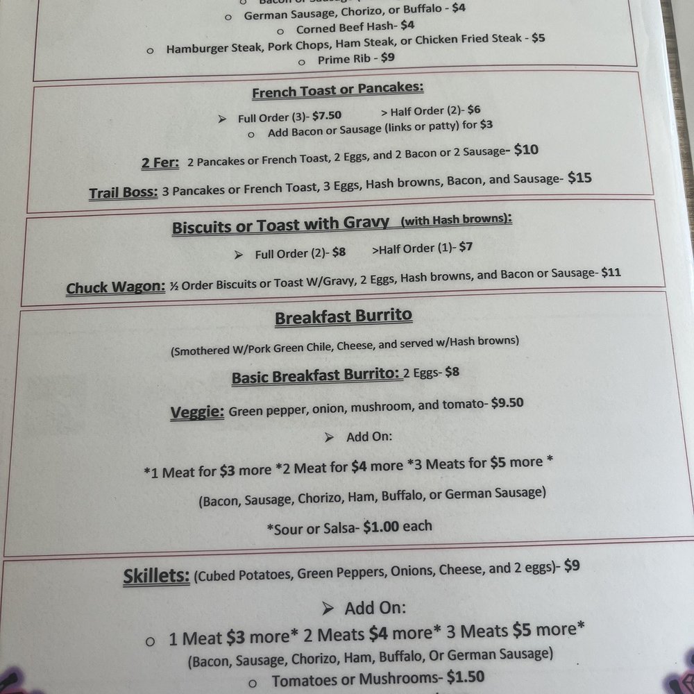 Diamond Horseshoe Restaurant - Menu - Cafes Near Me - Cheyenne, Wyoming