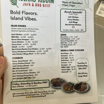 Island Riddim - menu - Caribbean Near Me - Round Rock, Texas Island Riddim - menu - Caribbean Near Me - Round Rock, Texas