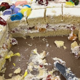 This is a Tres Leches cake. Completely dry. This is a Tres Leches cake. Completely dry.