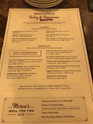 Menu photo 6 Maggiano's Springfield, VA