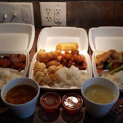 New China Buffet - Sesame Chicken, Sweet and Sour Chicken, Chicken and Brocolli, Hot and Sour Soup, Egg Drop Soup, Crab Ragoon, Egg Rolls.