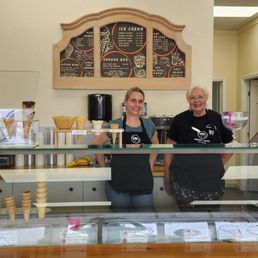 Sweet people at this ice cream garden!