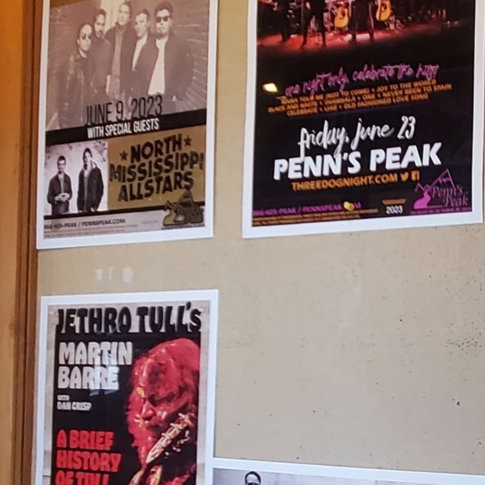 Penn's Peak - June and July 2023 flyers of concerts. 6-4-2023 - Music Venues Near Me - Jim Thorpe, Pennsylvania Penn's Peak - June and July 2023 flyers of concerts. 6-4-2023 - Music Venues Near Me - Jim Thorpe, Pennsylvania