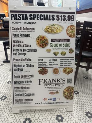 Menu photo 2 Fransicos Pizzaria & Pasta Bellmore, NY Menu photo 2 Fransicos Pizzaria & Pasta Bellmore, NY