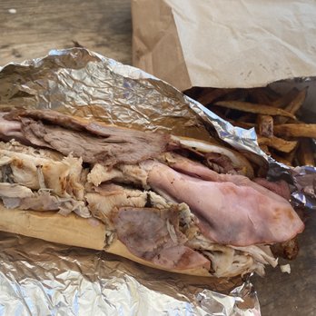 Charcoal Style - Mega Threat Sandwich and Fries - American Near Me - White Marsh, Maryland