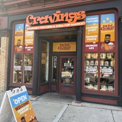 Cravings Gourmet Popcorn - The outside of the shop.